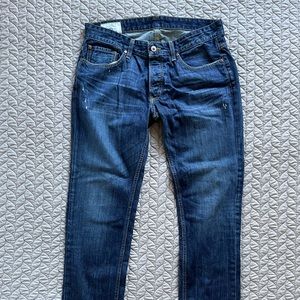Zara Man Distressed Button Fly Jeans